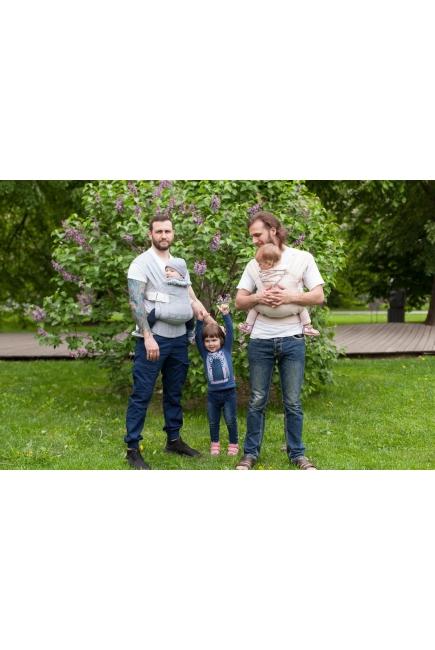 Эрго рюкзак шарфовый с бамбуком Karaush растущий, Peach