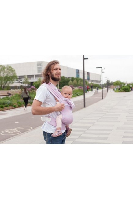 Эрго рюкзак шарфовый с бамбуком Карауш растущий, Pink