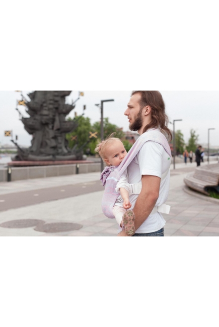 Эрго рюкзак шарфовый с бамбуком Карауш растущий, Pink