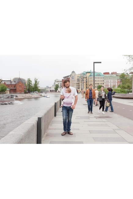 Эрго рюкзак шарфовый с бамбуком Карауш растущий, Pink