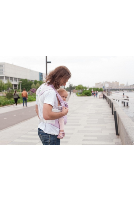 Эрго рюкзак шарфовый с бамбуком Карауш растущий, Pink