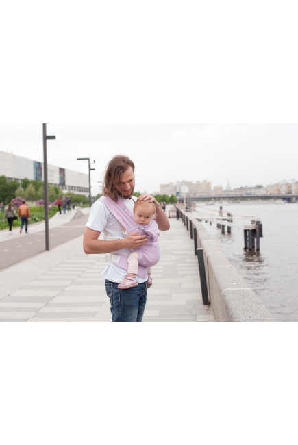 Эрго рюкзак шарфовый с бамбуком Карауш растущий, Pink