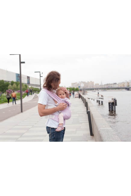 Эрго рюкзак шарфовый с бамбуком Карауш растущий, Pink