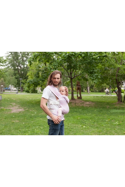 Эрго рюкзак шарфовый с бамбуком Карауш растущий, Pink