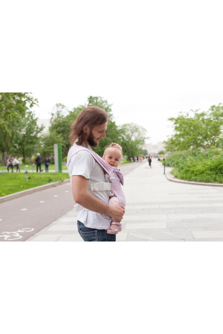 Эрго рюкзак шарфовый с бамбуком Карауш растущий, Pink