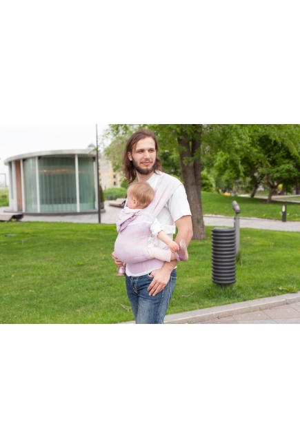 Эрго рюкзак шарфовый с бамбуком Карауш растущий, Pink