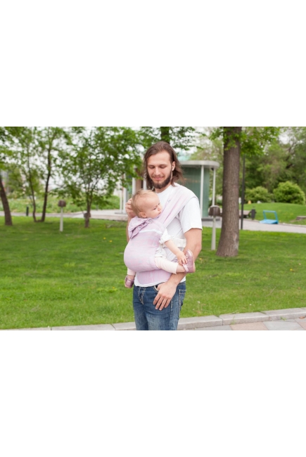 Эрго рюкзак шарфовый с бамбуком Карауш растущий, Pink