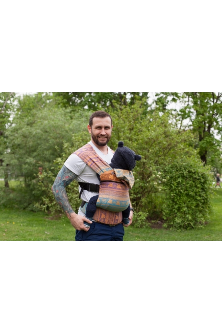 Эрго-рюкзак Karaush шарфовый с бамбуком растущий, Rainbow Opal