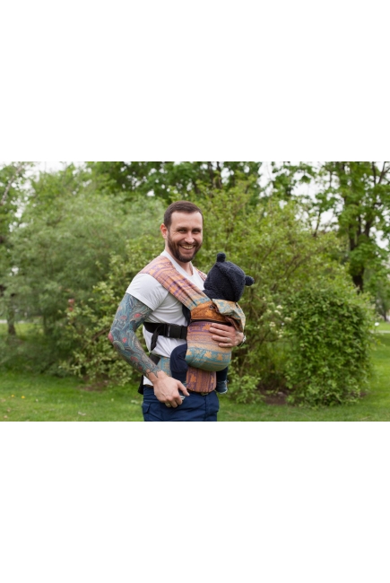 Эрго-рюкзак Karaush шарфовый с бамбуком растущий, Rainbow Opal