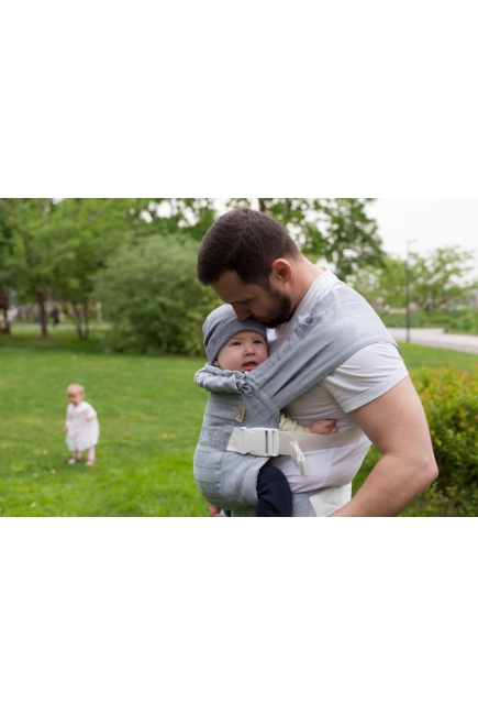 Эрго-рюкзак Карауш шарфовый с бамбуком растущий, Steel