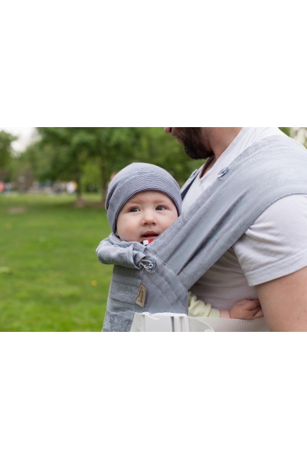 Эрго-рюкзак Карауш шарфовый с бамбуком растущий, Steel