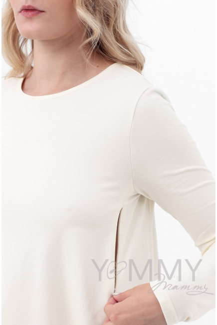 Туника для беременных и кормящих, цвет экрю