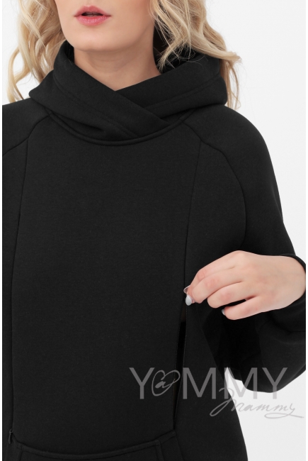 Костюм для беременных и кормящих утепленный, черный
