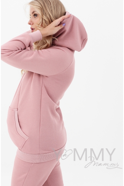 Костюм для кормящих и беременных утепленный, пудровый