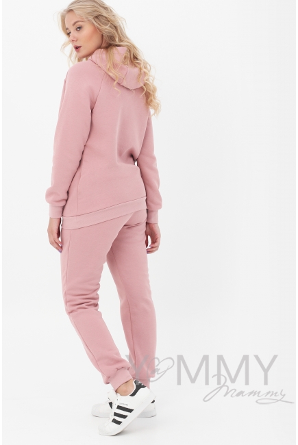 Костюм для кормящих и беременных утепленный, пудровый