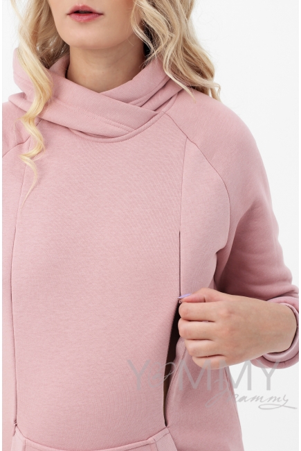 Костюм для кормящих и беременных утепленный, пудровый