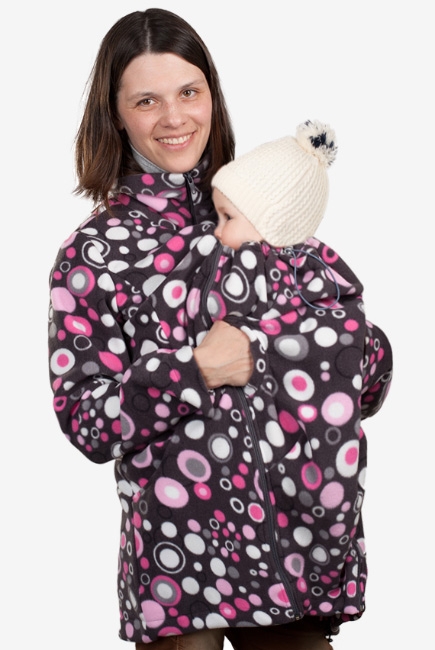 Флисовая слингокуртка и куртка для беременных, темные круги