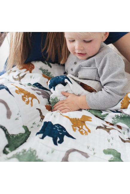 Муслиновая пеленка для новорожденных с бамбуком Diva большая, Dino