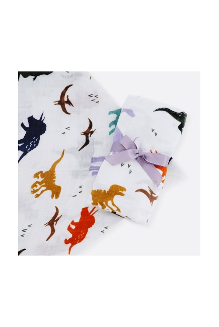 Муслиновая пеленка для новорожденных с бамбуком Diva большая, Dino