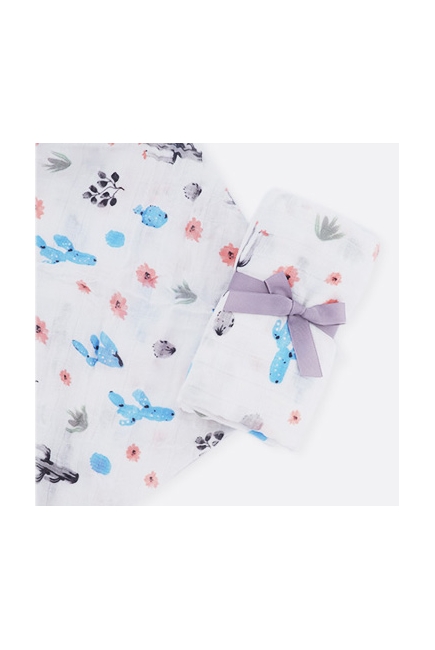 Муслиновая пеленка для новорожденных с бамбуком Diva, Grey Cactus