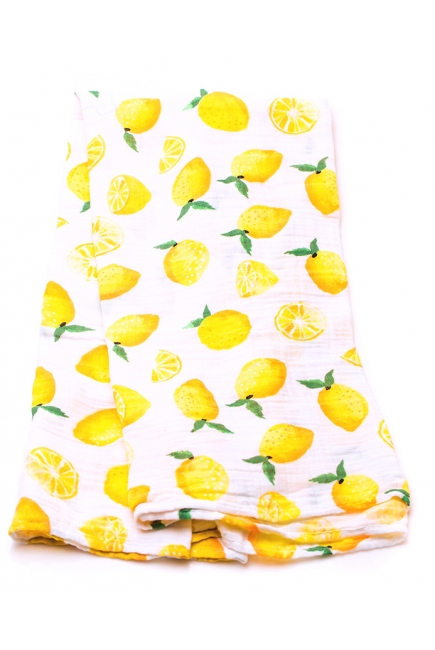Муслиновая пеленка для новорожденных с бамбуком Diva большая, Lemon Bamboo