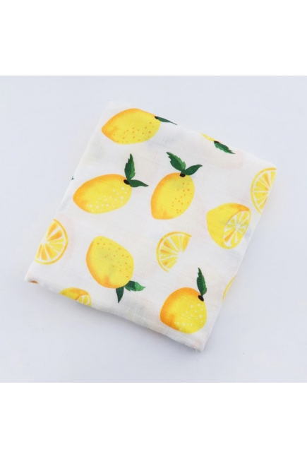 Муслиновая пеленка для новорожденных с бамбуком Diva большая, Lemon Bamboo