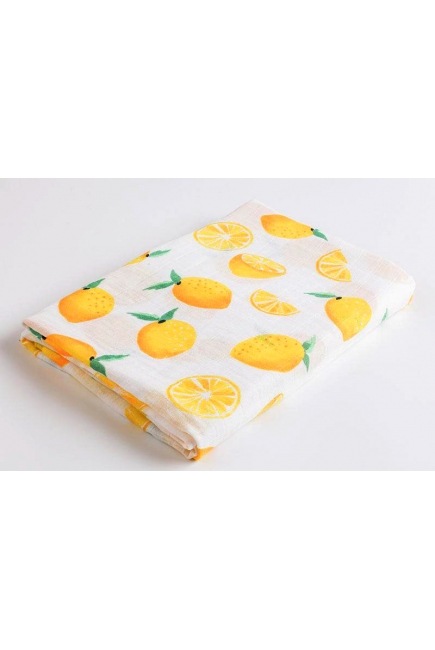 Муслиновая пеленка для новорожденных с бамбуком Diva большая, Lemon Bamboo