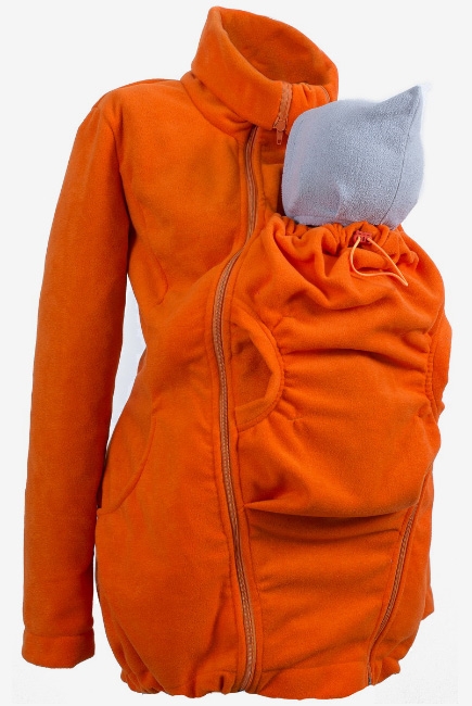 Флисовая слингокуртка и куртка для беременных, оранжевый