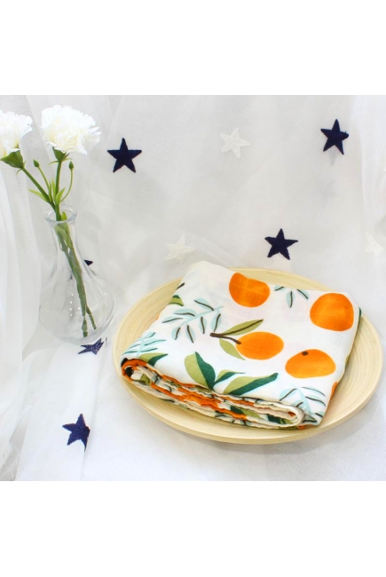 Муслиновая пеленка с бамбуком Diva большая, Orange