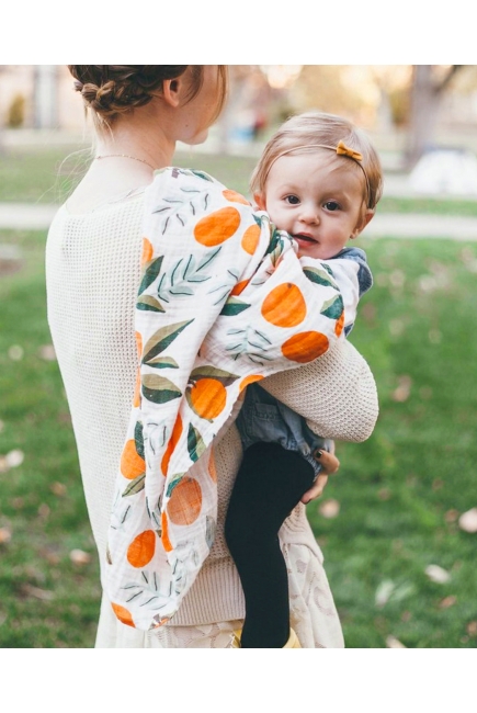 Муслиновая пеленка с бамбуком Diva большая, Orange