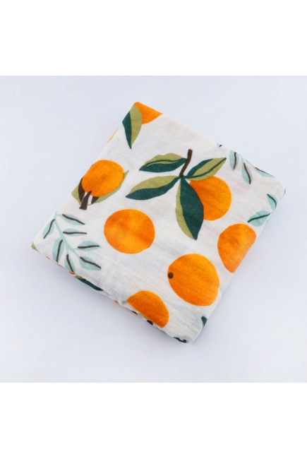 Муслиновая пеленка с бамбуком Diva большая, Orange