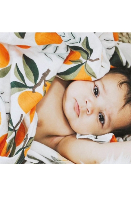 Муслиновая пеленка с бамбуком Diva большая, Orange