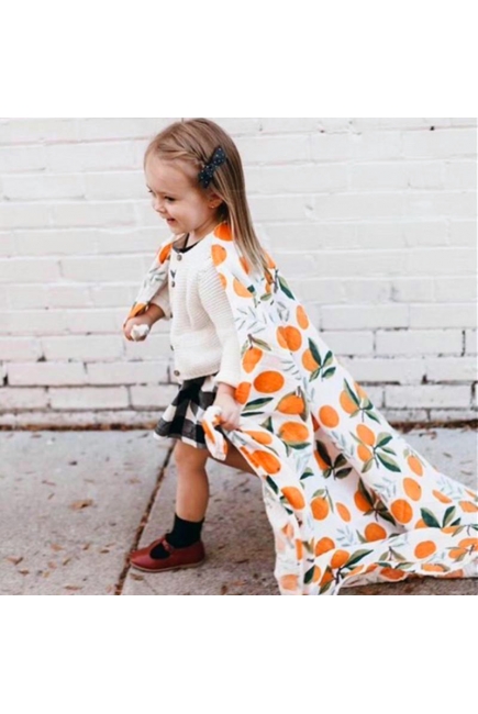 Муслиновая пеленка с бамбуком Diva большая, Orange