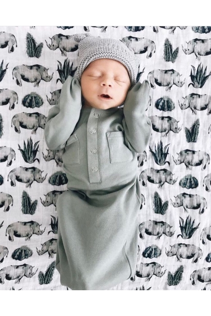 Муслиновая пеленка для новорожденных с бамбуком Diva большая, Rhino