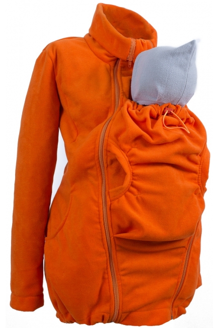 Флисовая слингокуртка и куртка для беременных, оранжевый