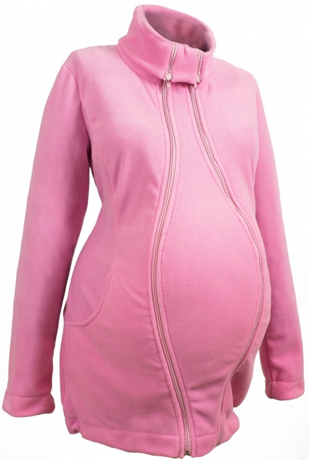 Флисовая слингокуртка и куртка для беременных, розовый