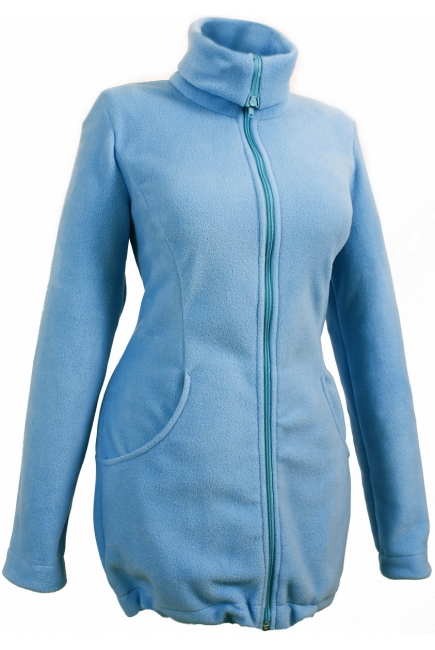 Флисовая слингокуртка и куртка для беременных, голубой