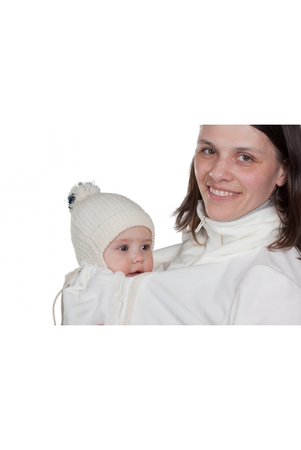 Флисовая слингокуртка и куртка для беременных, молочный