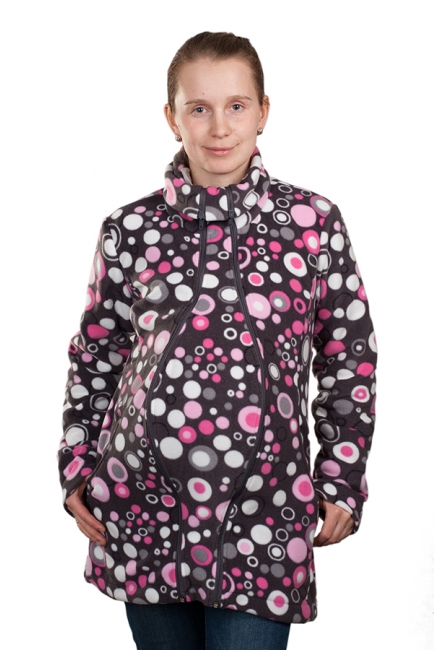 Флисовая слингокуртка и куртка для беременных, темные круги