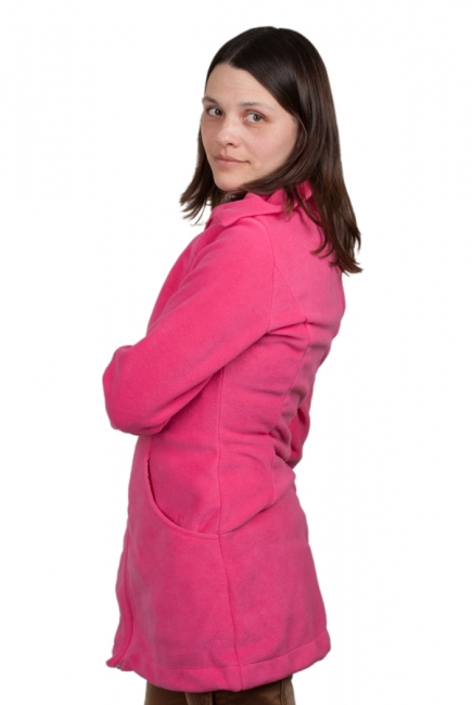 Флисовая слингокуртка и куртка для беременных, цикламен