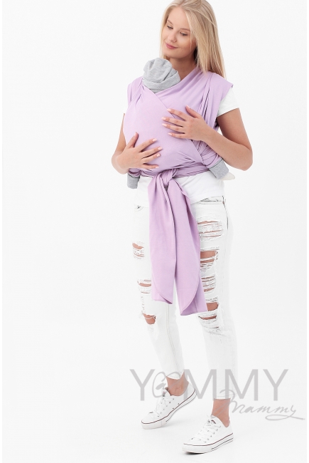 Слинг-шарф трикотажный, сиреневый