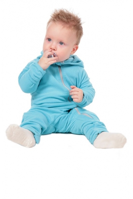 Флисовая поддева (флисовый комбинезон), бирюзовый