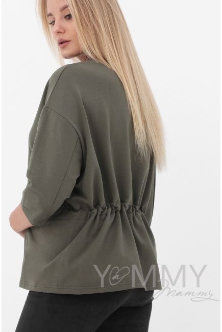 Джемпер для беременных и кормящих, цвет хаки
