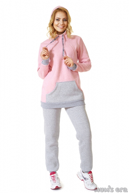 Костюм для беременных и кормящих утепленный Deya, розовый