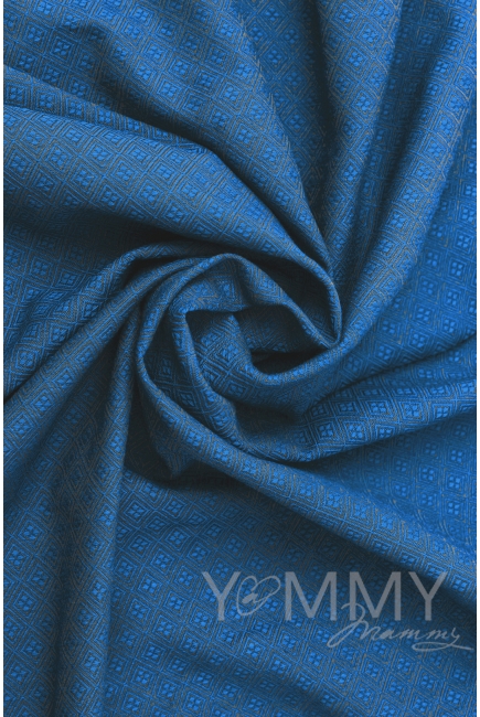 Слинг-шарф алмазного плетения YM, цвет васильковый/темно-серый