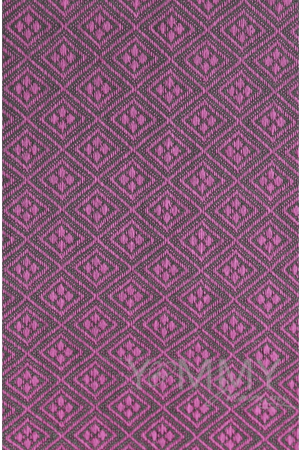 Слинг-шарф алмазного плетения YM, розовый/темно-серый