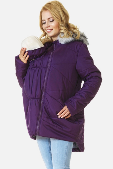 Слингокуртка зимняя Mishel 2в1, фиолетовая