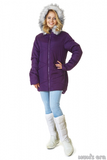 Слингокуртка зимняя Mishel 2в1, фиолетовая