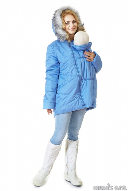Слингокуртка зимняя 2в1 Mishel, цвет голубой