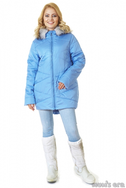 Слингокуртка зимняя 2в1 Mishel, цвет голубой